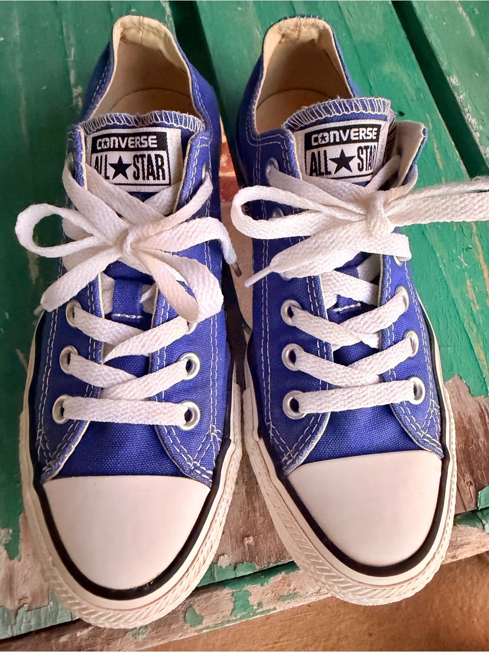 Converse Low Top Sneakers in Royal Blue with White Mens 5/Womans 7